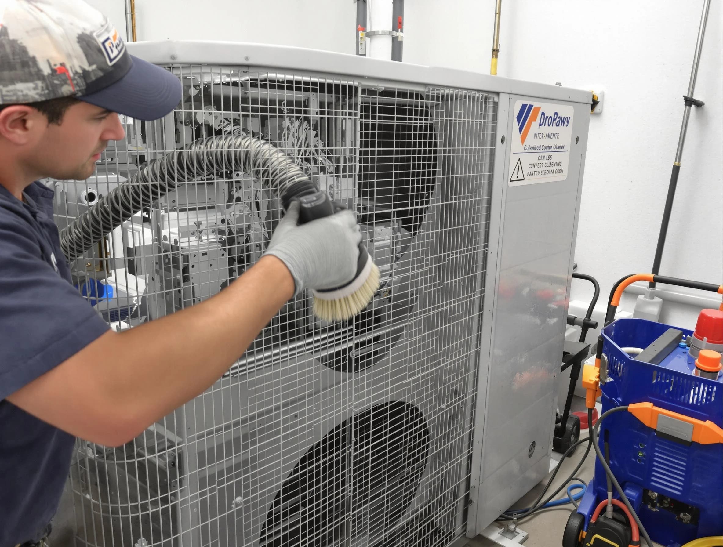 Riverton Air Duct Cleaning specialist performing precision AC coil cleaning for improved system performance in Riverton