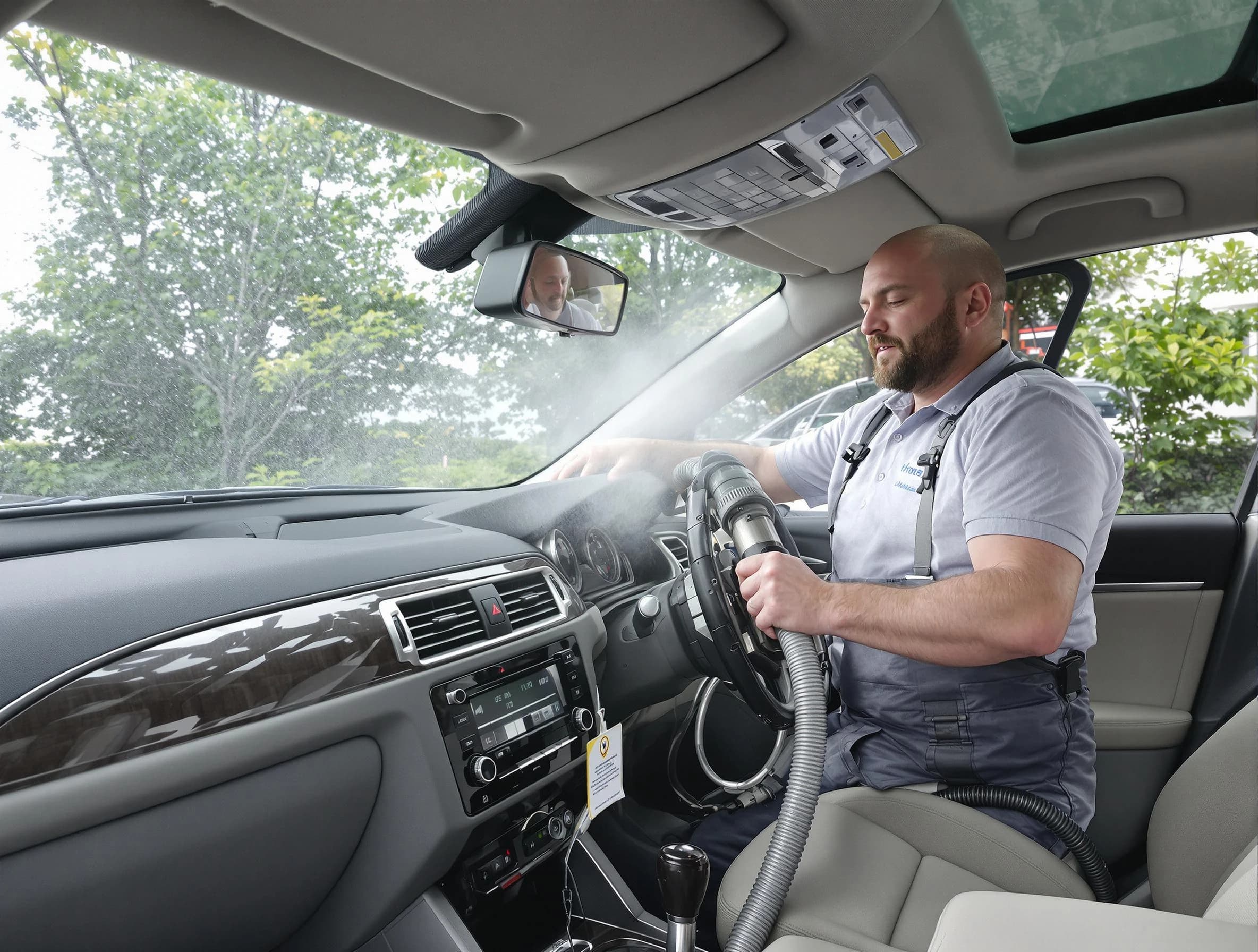 Riverton Air Duct Cleaning specialist performing professional car duct cleaning in Riverton