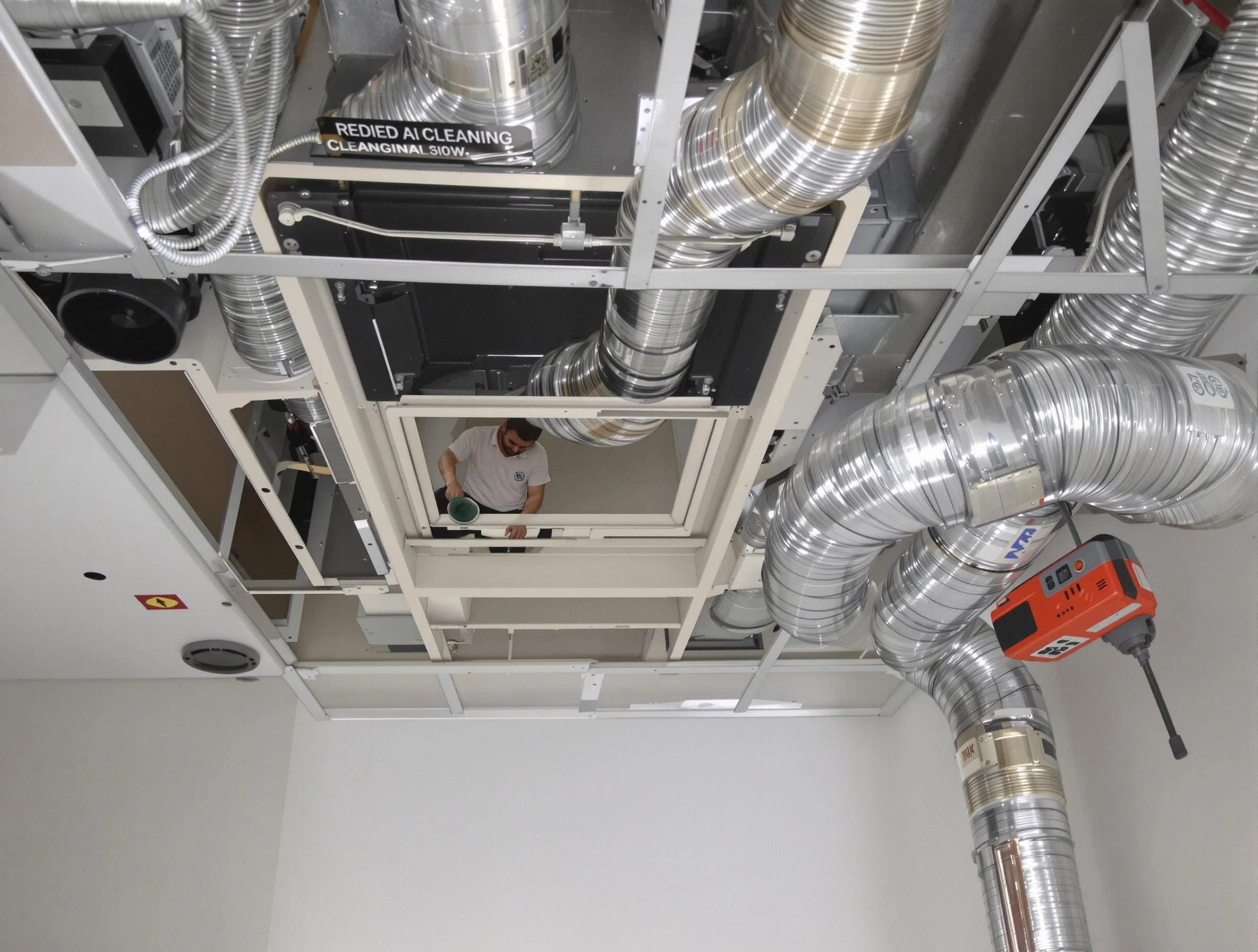 Riverton Air Duct Cleaning technician performing detailed central duct system cleaning in Riverton