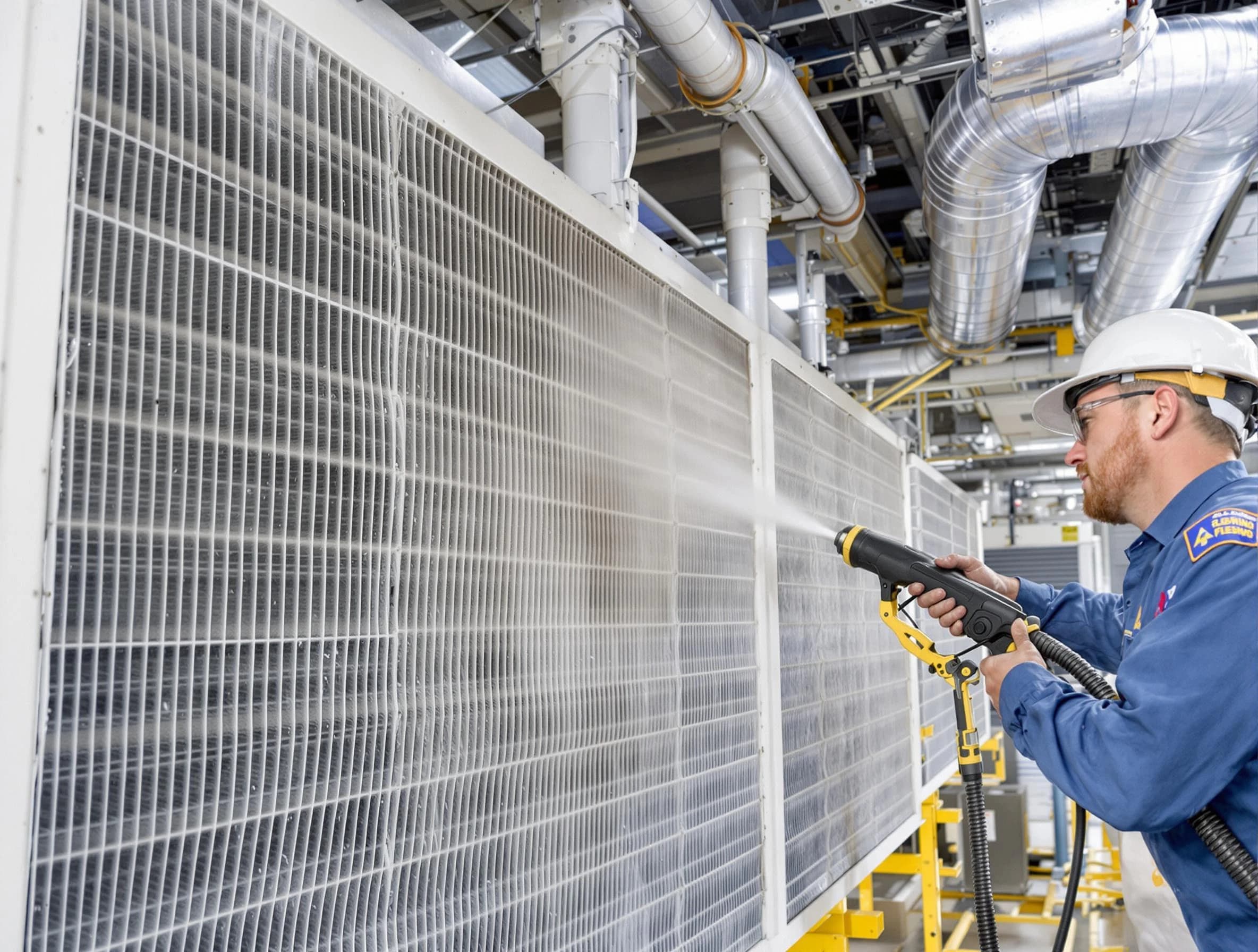 Professional commercial coil cleaning by Riverton Air Duct Cleaning in Riverton