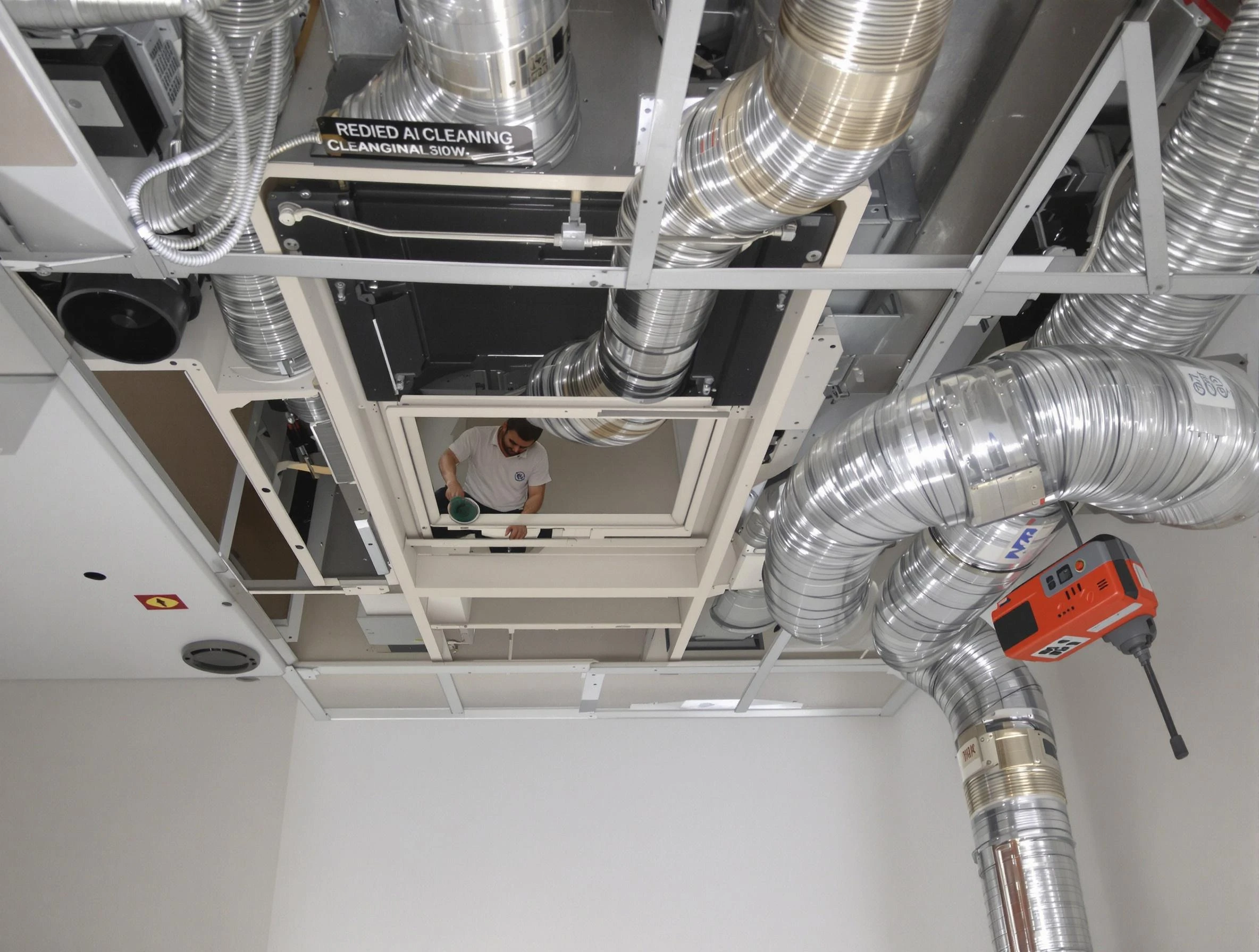 Riverton Air Duct Cleaning technician performing detailed central duct system cleaning in Riverton