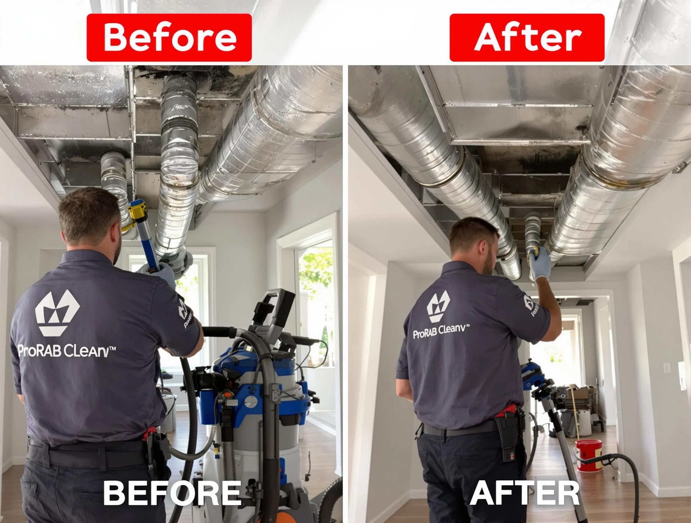 Riverton Air Duct Cleaning expert performing thorough residential duct cleaning in a Riverton home